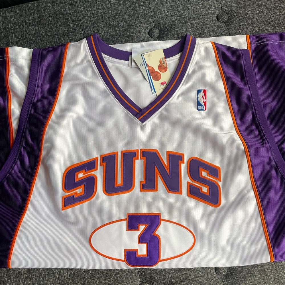 Vintage Reebok White and Purple Jersey with Orange Trim - Picture 2 of 10